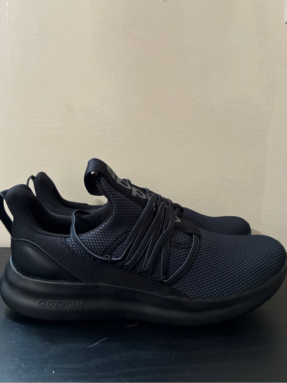 Adidas Lite Racer Adapt 7.0 sneakers featuring size 10 all black new